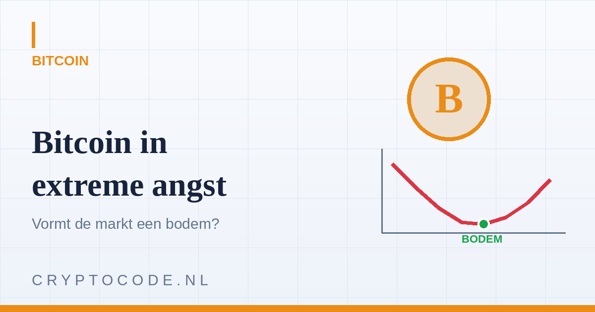 Bitcoin in extreme angst: vormt de markt een bodem?