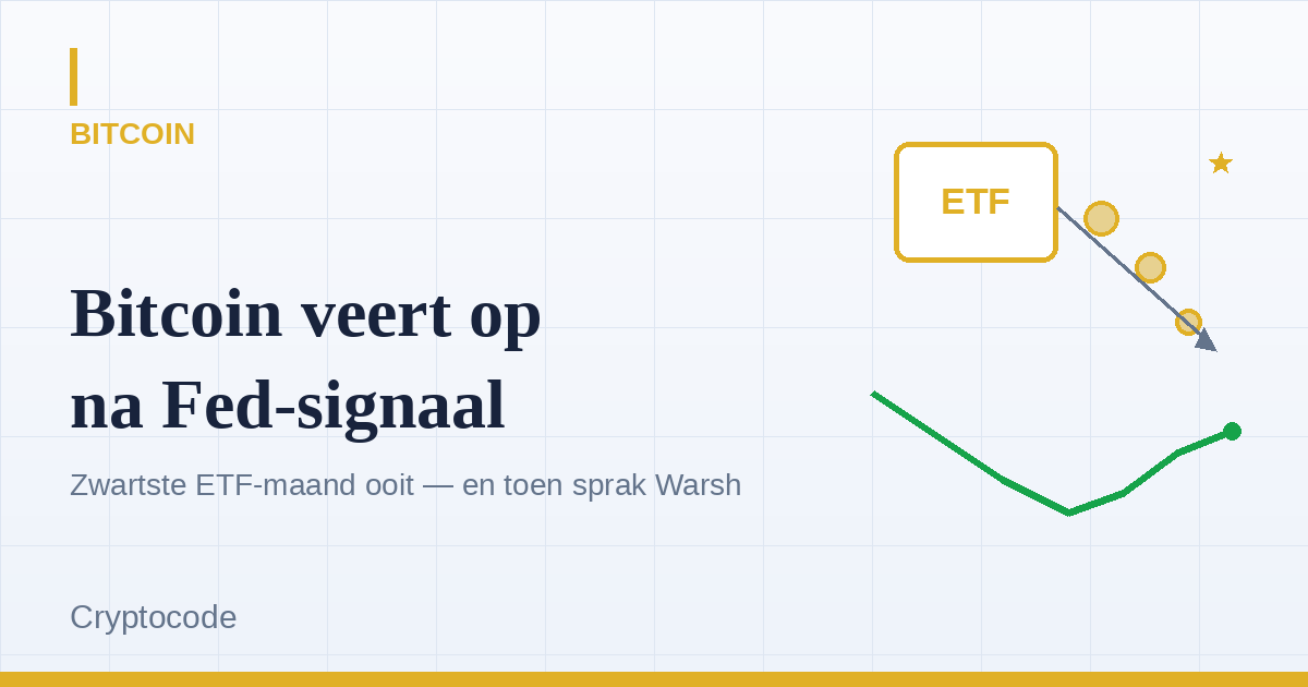 Artikelafbeelding voor: Bitcoin veert op na Fed-signaal: terug boven $61.000 na zwartste ETF-maand ooit