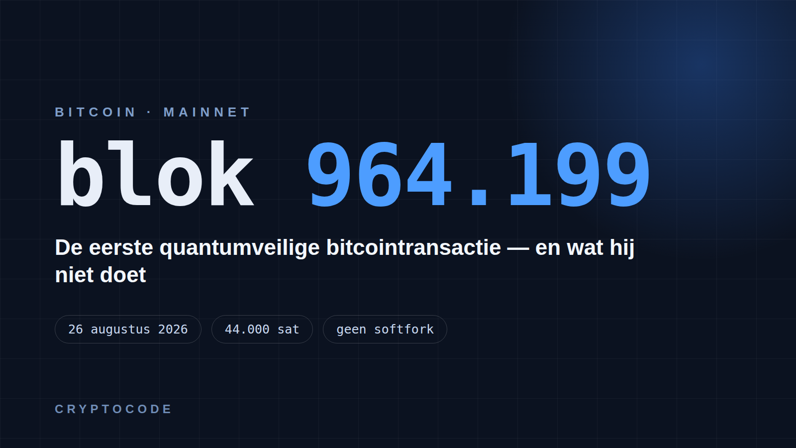 Artikelafbeelding voor: Quantumveilige bitcointransactie: wat het wel en niet doet