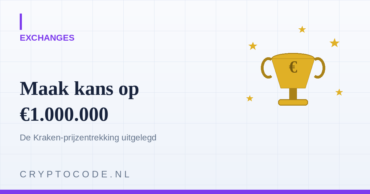 Maak kans op €1.000.000 bij Kraken: zo werkt de prijzentrekking