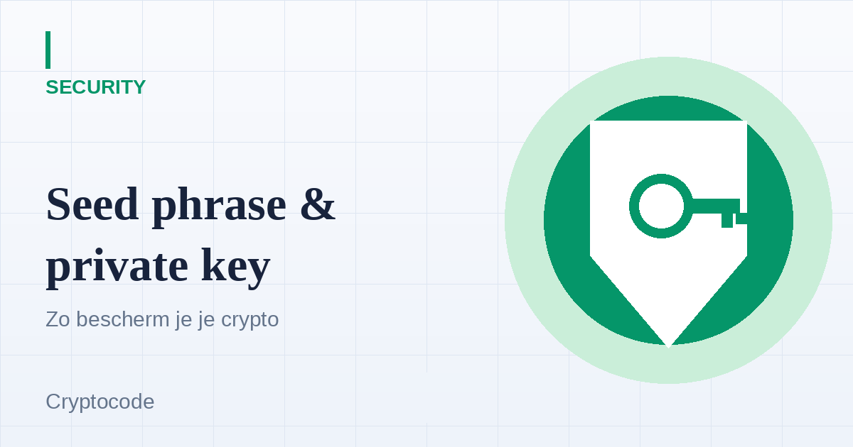 Artikelafbeelding voor: Seed phrase & private key: zo bescherm je je crypto